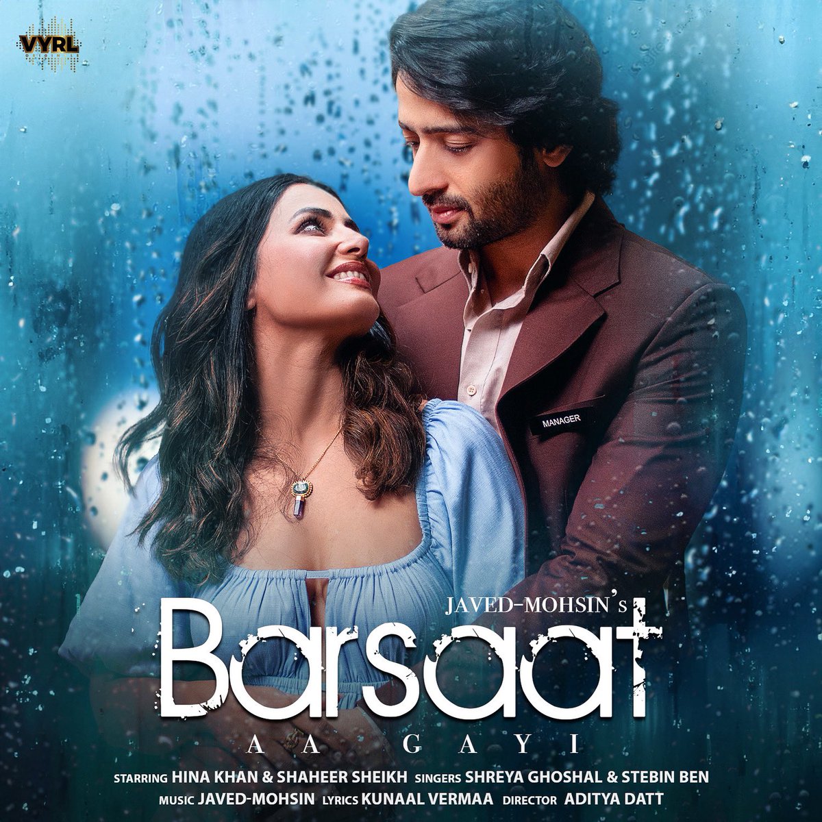 The Monsoon Melody you have been waiting for . 🌧️❤️ #BarsaatAaGayi out on 14th June on the @vyrloriginals Youtube channel. #LoveSong #RainLover #NewSongAlert @shaheernsheikh @realhinakhan @javedmohsin_official @shreyaghoshal @stebinben @kunaalvermaa #shreyaghoshal #stebinbe