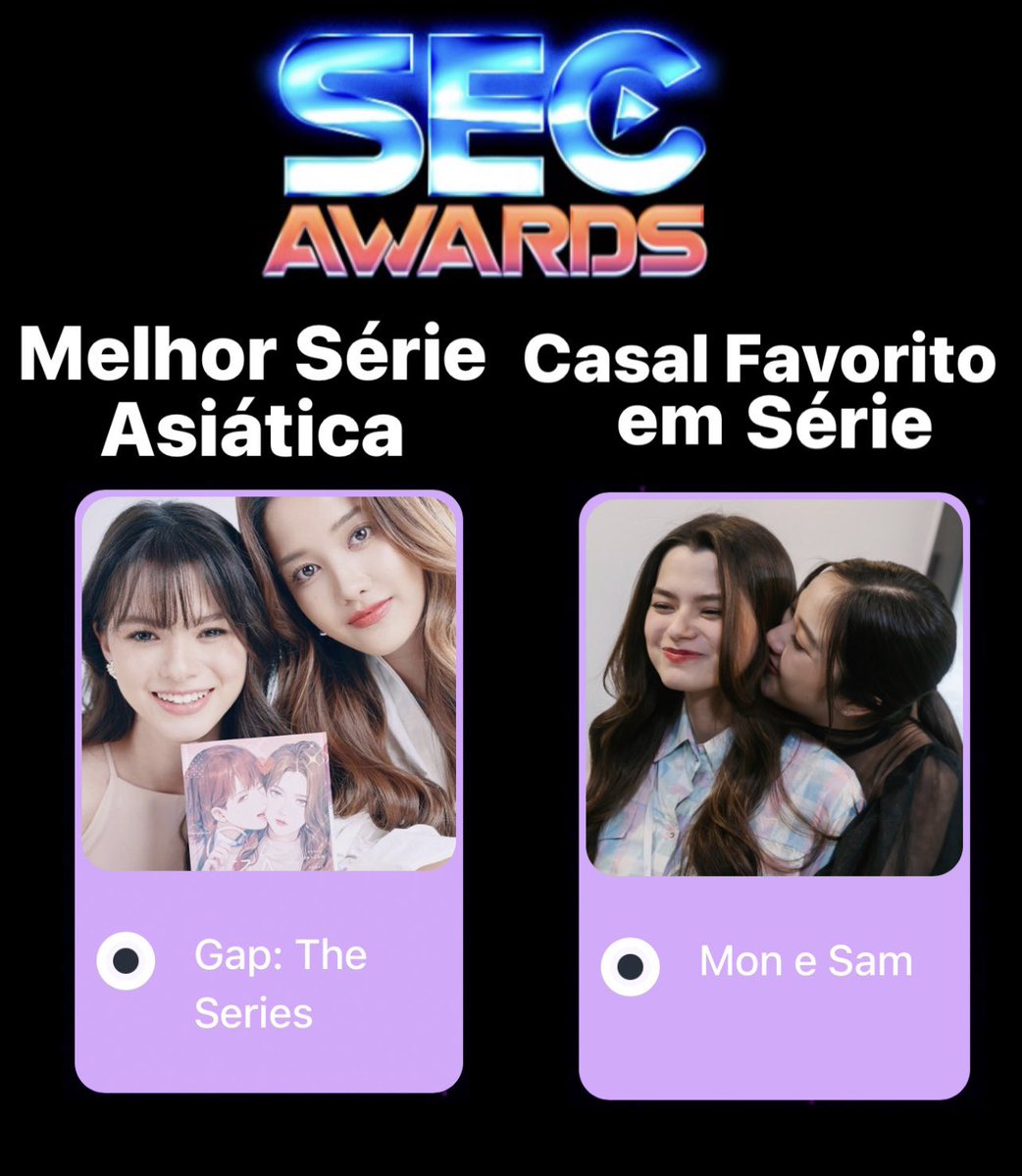 FREENBECKY lovers 🔥Let's VOTE this BIG AWARD🔥
free and illimited (double points on web site)    

🔥🔥LAST DAY 🔥🔥(11/06)    

💫Best Serie COUPLE secawards.seriesemcena.com.br/casal-de-serie/ 💫Best Asian Series secawards.seriesemcena.com.br/serie-asiatica/ 

#GapTheSeries #SerieAsiatica #MoneSam #FavoriteCouple…