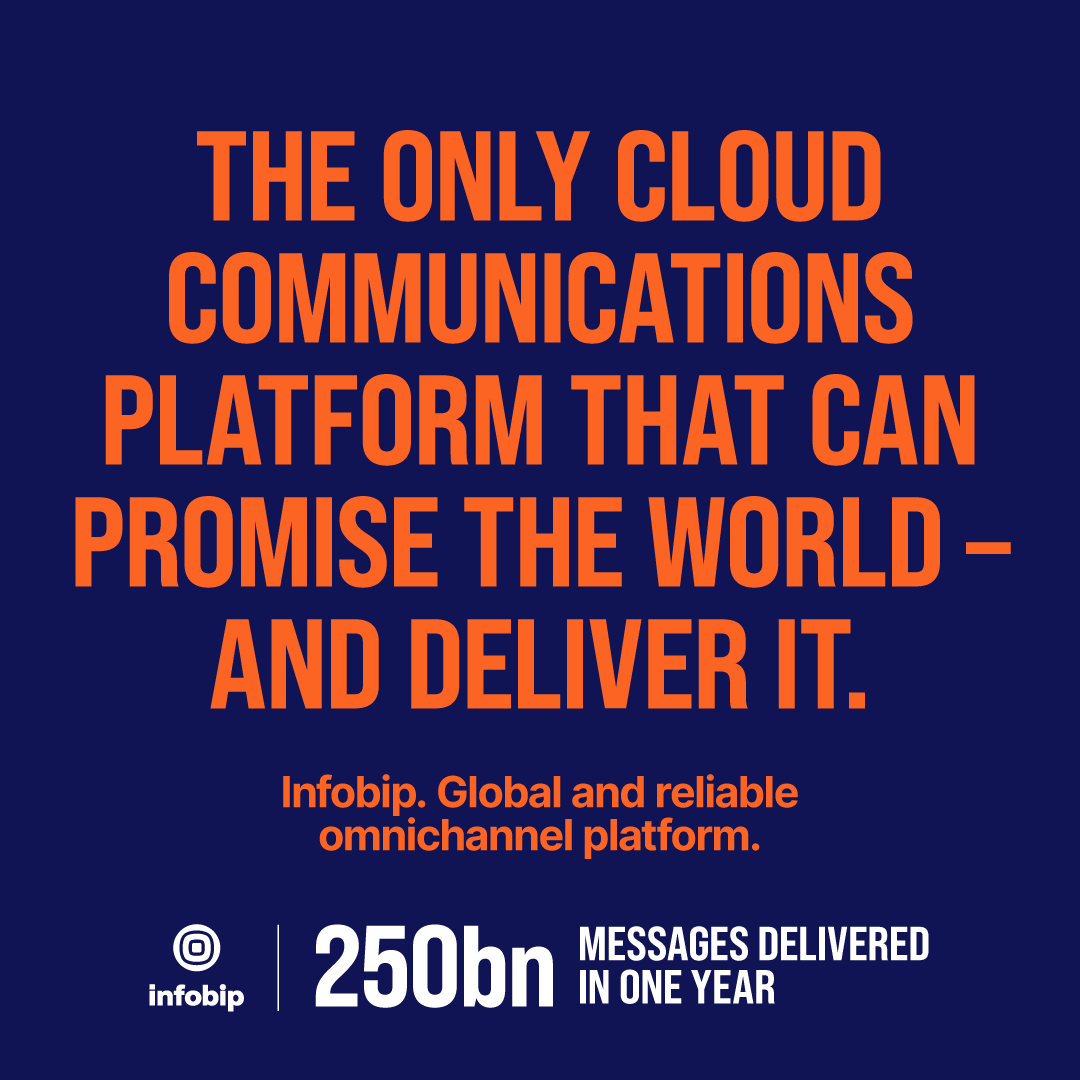 Infobip's tweet photo. Create a campaign we can't deliver. Go ahead, we challenge you.β
π https://t.co/pkLcdby2LB
#ItTakesOnePlatform #OnePlatformForAllInteractions
#OneCommunicationsPlatform #Infobip https://t.co/2O4YTQYQE5