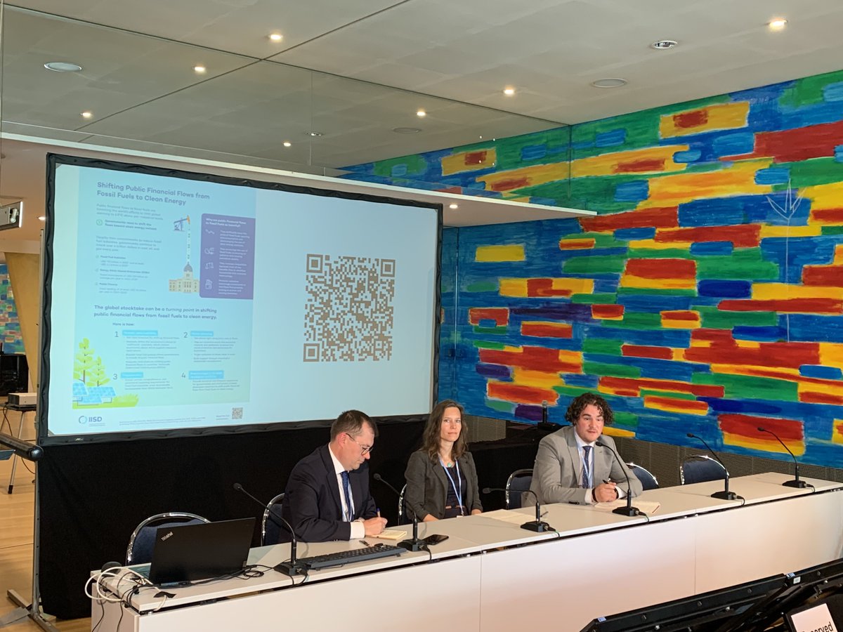 IISD_Energy's tweet photo. “We have to rethink the structures of our way of living. Just moving from one energy to another won’t change the problems we have right now. It will be important to be very ambitious and see #FossilFuelSubsidyReform as a starting point.”—@M_Boehl @IDOS_research https://t.co/mAFKFdodq5