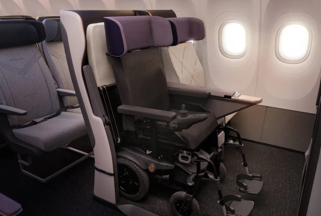 Delta Airlines to introduce new seat which can be turned into an accessible area for power wheelchairs tinyurl.com/2ud6p6mc @flyingdisabled @WandrMe @Delta @Air4all
