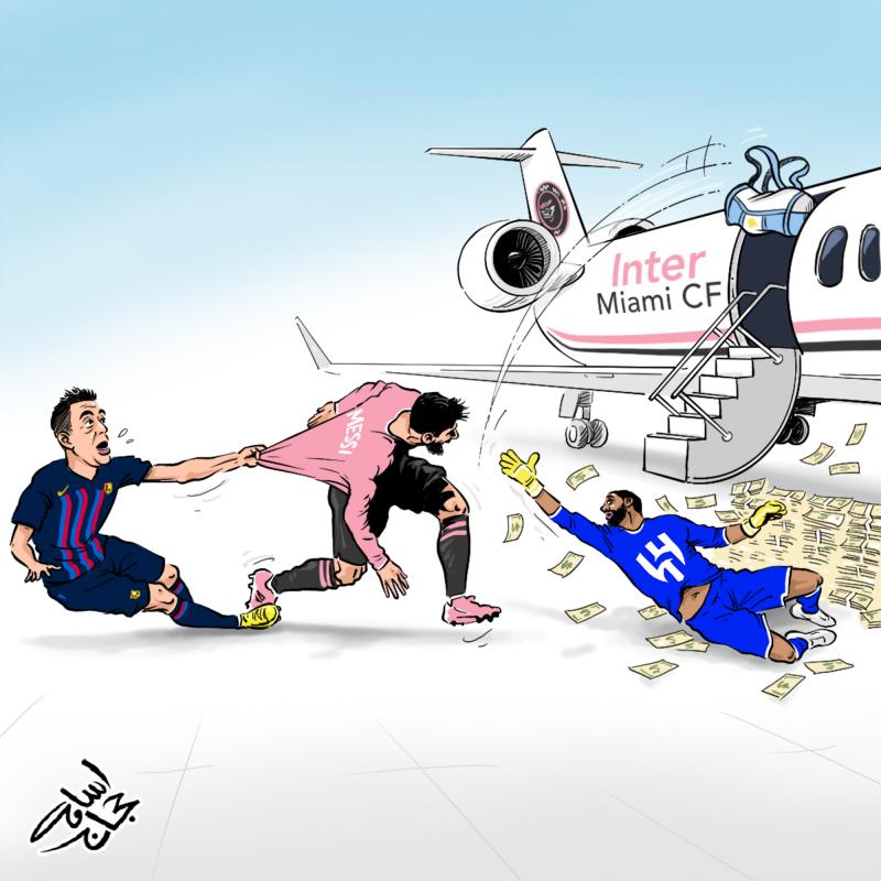 Cartoon da semana: 'messi' by Osama Hajjaj - Jordánia.