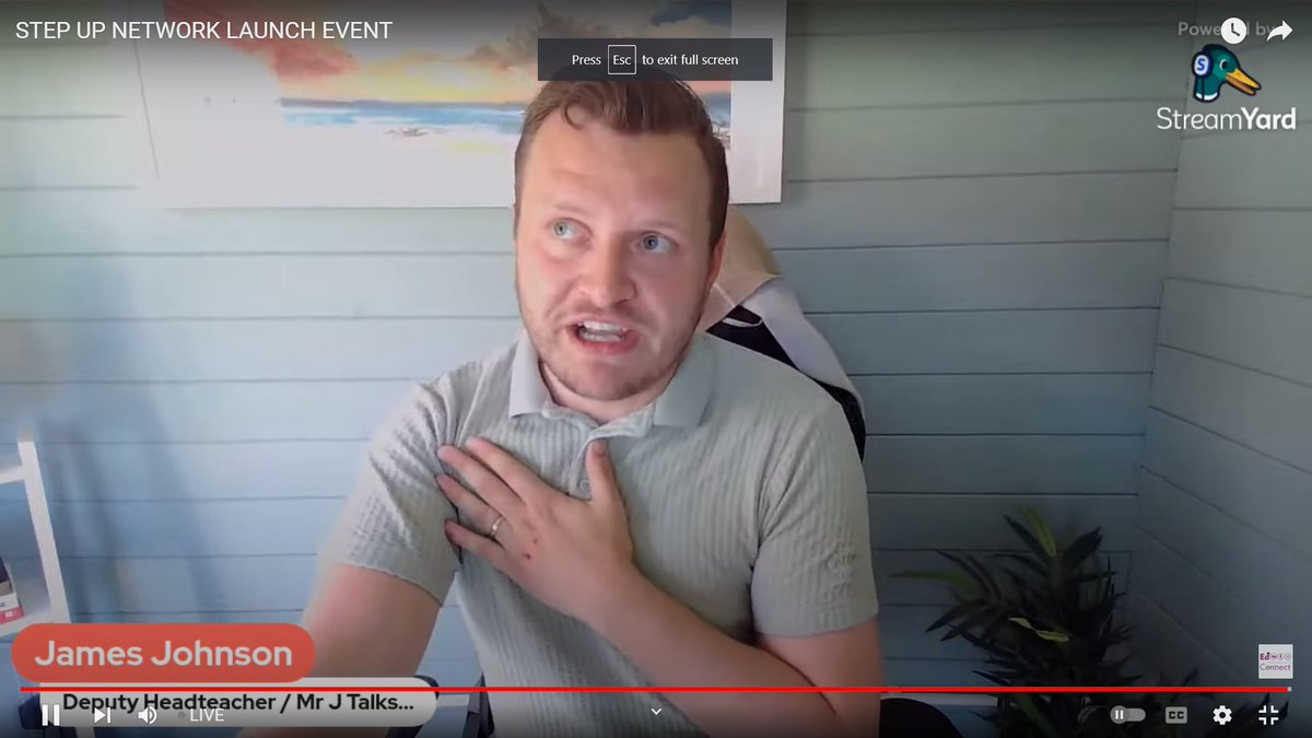 James is so passionate about the continuous provision he has implemented within his organisation.  

He has championed others to enable them to succeed.  

Make sure we always put the child at the centre.  

#SteppingUpSaturday