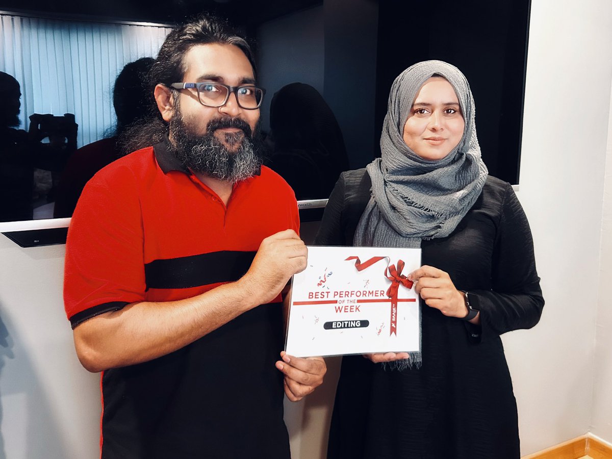 Raajje_tvPR's tweet image. Best performer of the week 
#CreativeDepartment - Adam Sufyan |@Raajje_tv