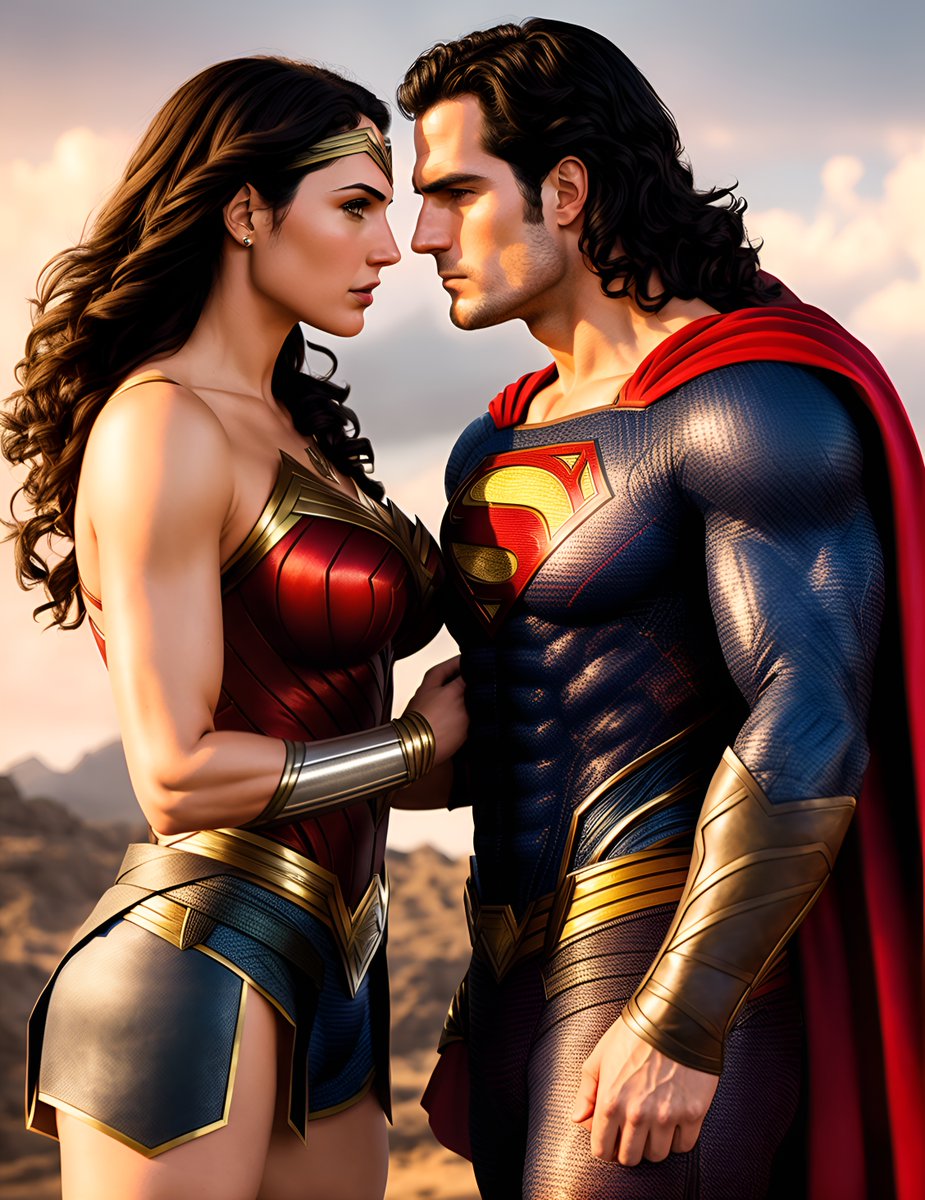 Breaking news: The Man of Steel and the Amazonian Princess exchange vows, uniting their powers for a lifetime of heroic love. Join us in celebrating this epic super-wedding! 🎉💑 #SupermanAndWonderWoman #SuperWedding #UnstoppableLove #HeroicUnion #LoveBeyondLimits