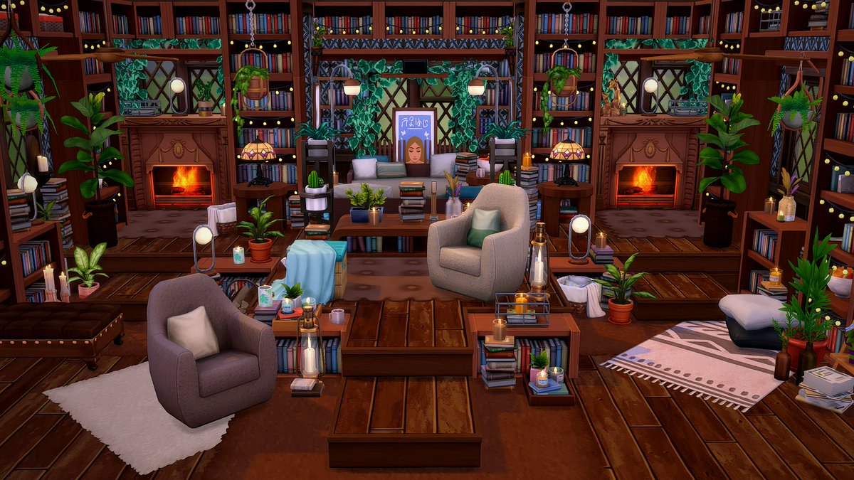 You´re a bookworm & can´t live without books? 
No problem. Enjoy your favourite book in this ALL BOOKED BOOK CLUB CAFÉ, while having a coffee or a pint. 

More pictures below. ⬇️

#TheSims #TheSims4 #TS4 #NoCC #BookNookKit 
#ShowUsYourBuilds ID: Nesse4tw