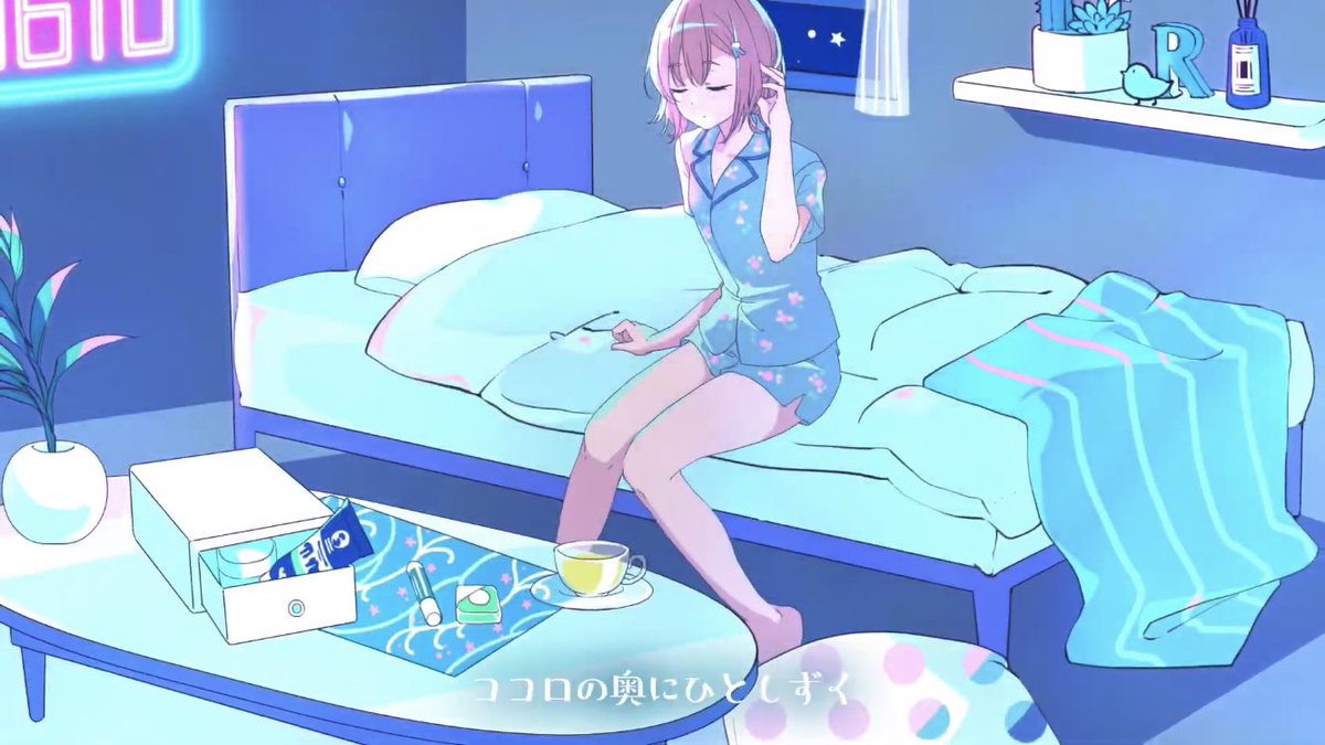 「根羽清ココロちゃんの2ndオリジナルソング、おしゃれで癒される感じがとっても良か」|あかおにのイラスト