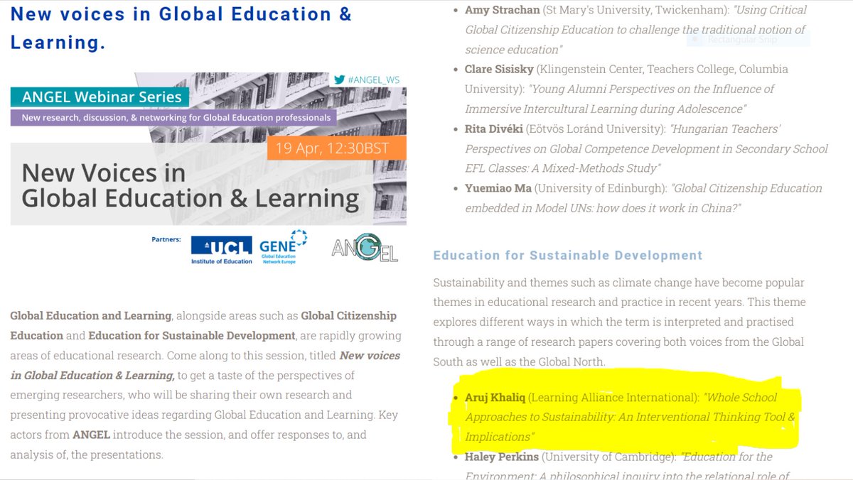 ArujKhaliq's tweet photo. In other news, I presented my research on #WholeSchoolApproachestoSustainability at @IOE_London 's @angelnetworknet conference with 12 other Social Scientists. It's a moment of pride to be the only #Pakistani on the presenter panel and representing the @iborganization community. https://t.co/vYvQSBiQj6