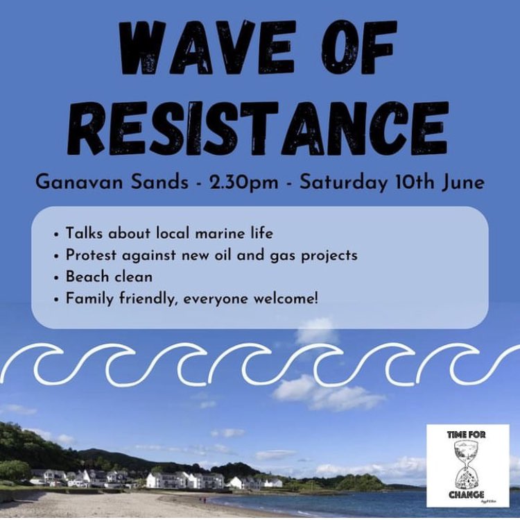 TimeforChangeA's tweet photo. Come join us at Ganavan at 2.30pm! 🌊 #WaveOfResistance @FoEScot @StopCambo @seawilding https://t.co/sl516qrgfh