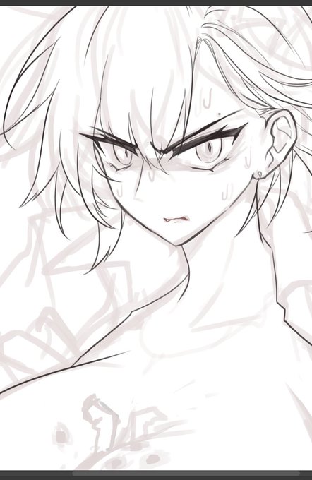 仕事の合間にこういう表情描いてる時だけ「生」を実感する 