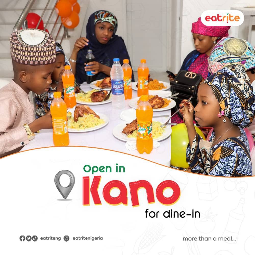 Our doors are open for dine-in!  

Join us at No. 1 Court Road, Off Zoo Road, in the beautiful city of Kano, and  
experience delicious flavors like never  
before.

#eatritenigeria #restaurantsinabuja #eatritemeals #abujafoodie #deliciousmeals #favespot #abujafood