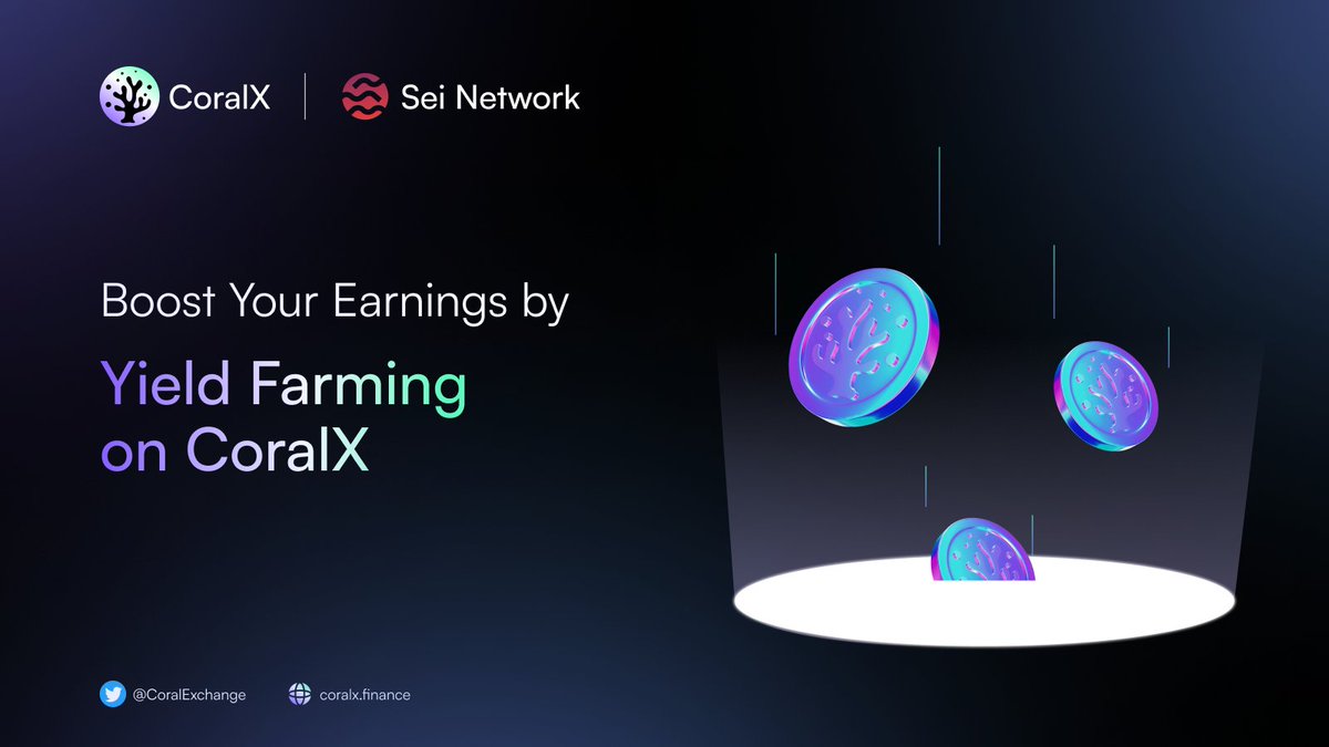 Yield Farming on CoralX is something different. Seilors can totally enjoy various farms with the highest APR in the <a href="/SeiNetwork/">Sei</a> ecosystem.

🪸 Contribute to the most innovative liquidity hub on Sei and earn our utility tok3ns: coralx.finance

#CoralX #Sei #SeiNetwork
