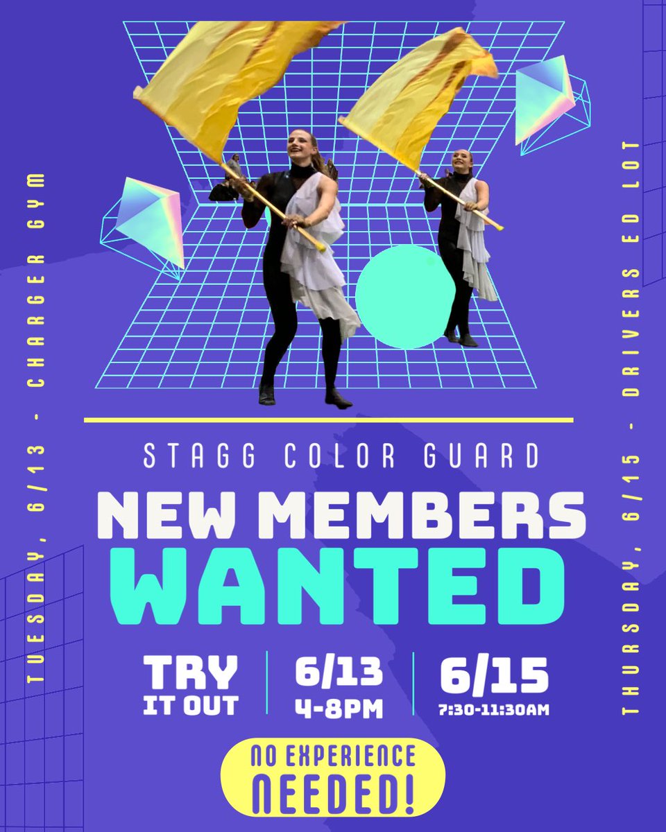 StaggColorGuard's tweet image. Last chance to become part of the summer/fall Color Guard team!  Email Coach Christina at cschmidt@d230.org with questions.