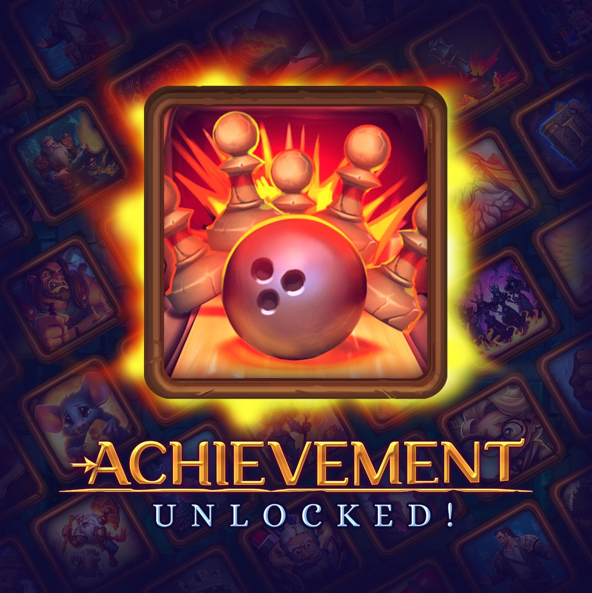 13/64 "Strike!" 🏆🎳 
Ride the winning wave!🌊Secure this by clinching 5 games in a row! 
Show off your unrivaled chess prowess! 💪
#DarkChess #IndieGame #AchievementUnlocked #chess