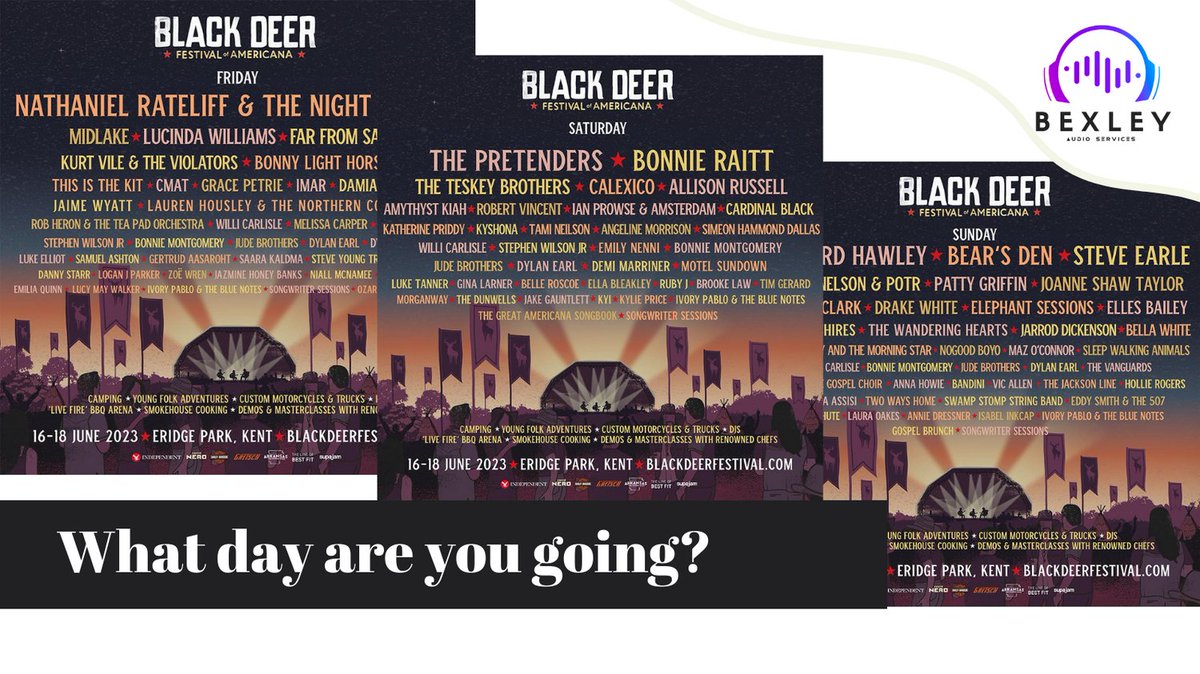 The #blackdeerfestival23 has an awesome lineup.  What day do you have tickets for?

#newmusic #song #music #studio #recording #musicproducer #unsignedartist #musicstudio #songwriter #songlyric #songs #recordingstudio #tsa #thesongwritingacademy #countrymusic  #ukcountrymusic