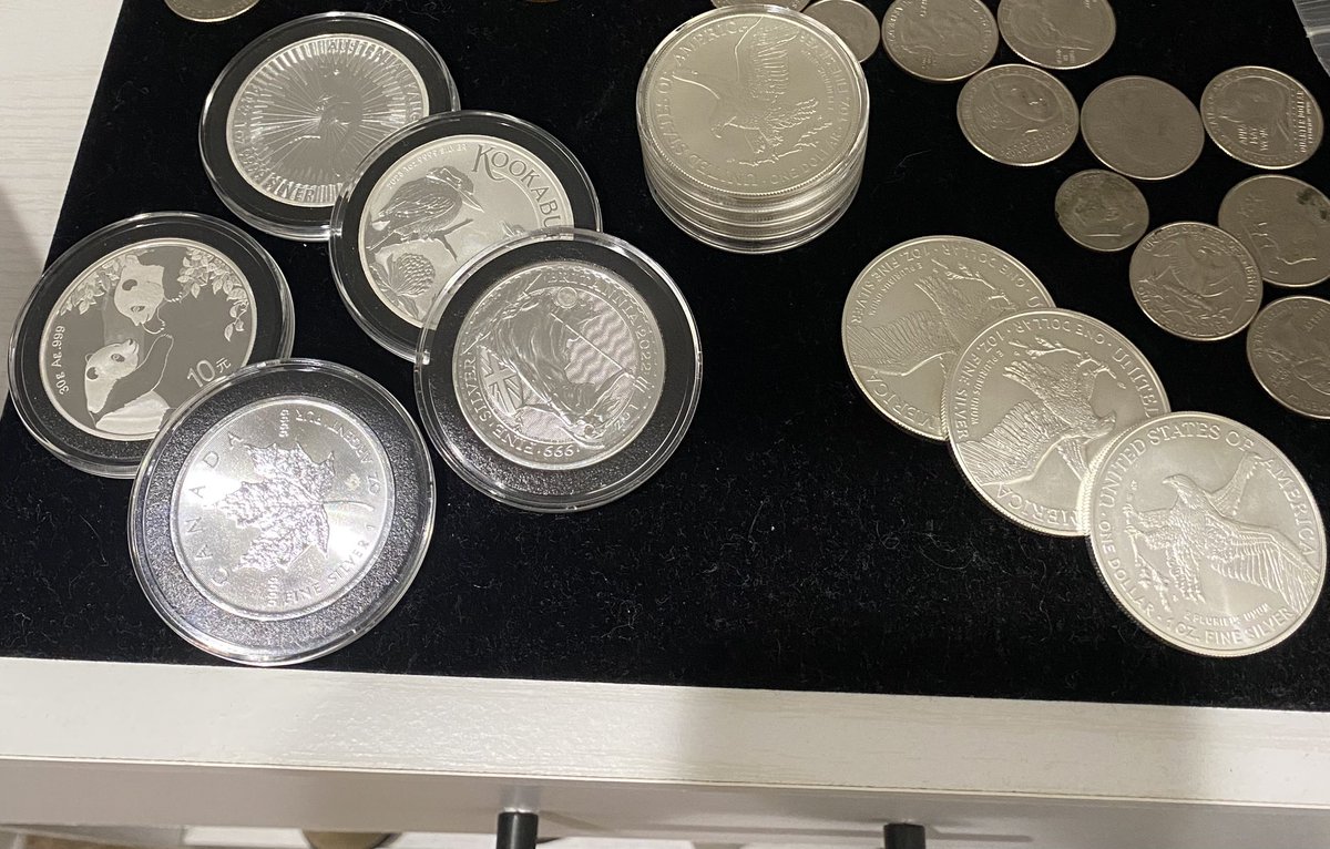 Some love for my #silver stackers.

#preciousmetals #gold #money 

This isn’t an investment for me, it’s simply converting trash/cash to something hard.