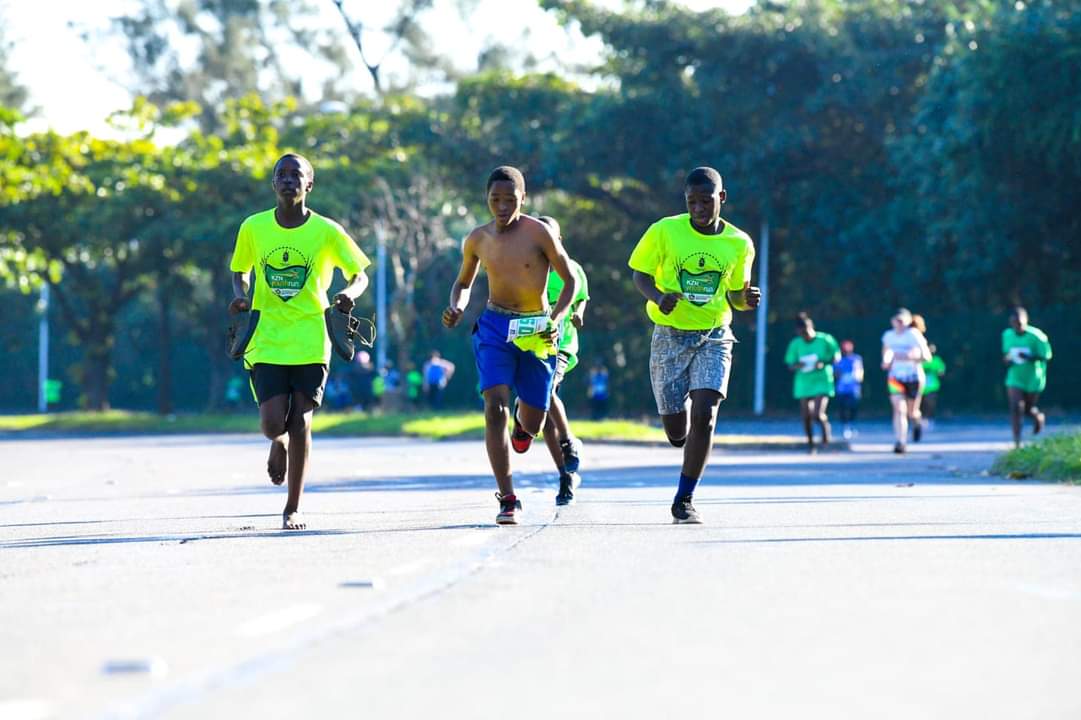 Young and old road running enthusiasts from across the  province and beyond took part in the annual KZN Youth Run event at Kings Park Rugby Stadium outer grounds in Durban. The race creates a  Comrades Marathon fever amongst the youth.  
#ActiveandwinningKZN