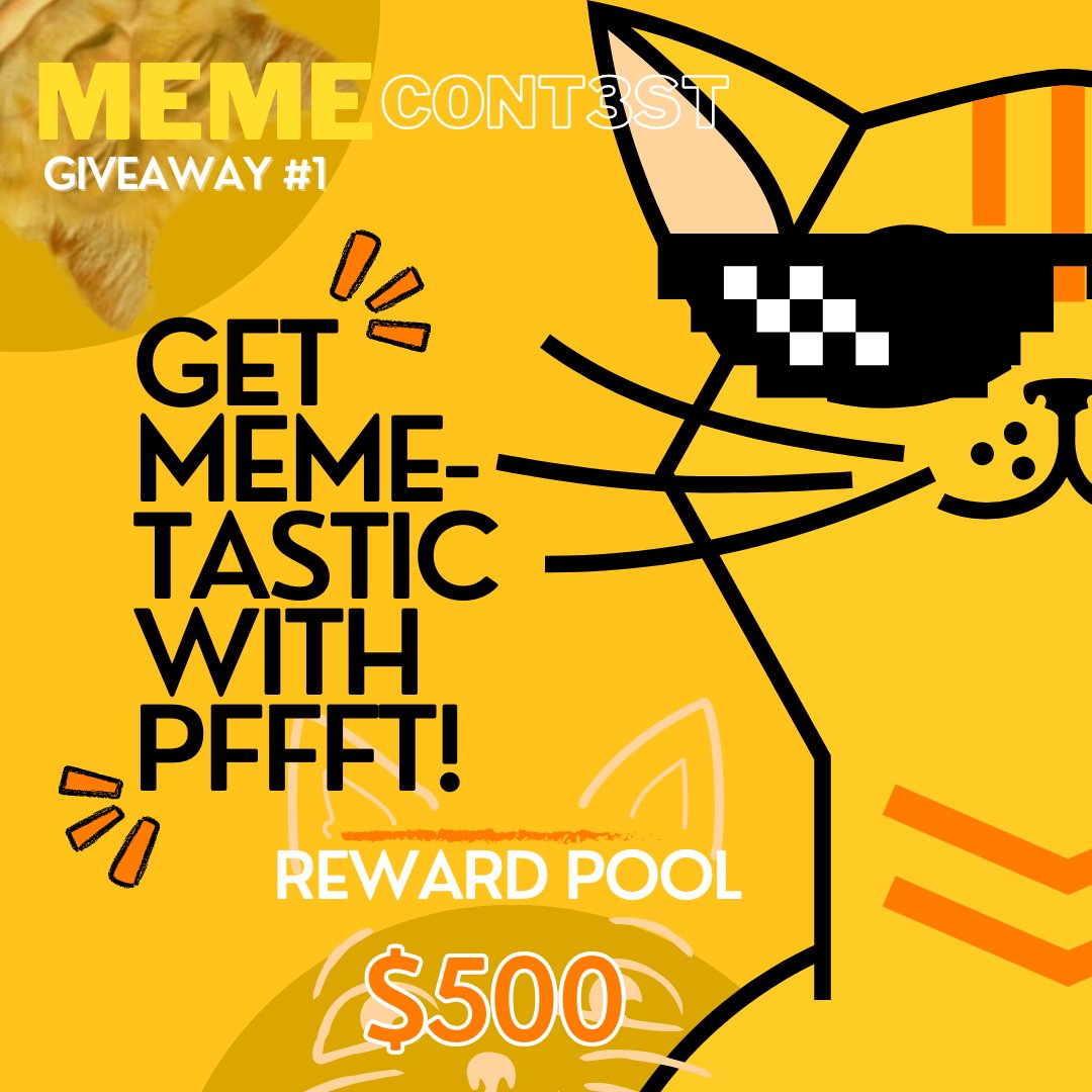 Pft_Airdrop's tweet photo. 😼#GIVEAWAY 1: MEME CONTEST!

🔥Top 5 Memes win $50/Each
🔥Next 25 win $10

🎁Reward: in $PFFFT, after TGE

1️⃣Create Funny Meme
2️⃣Follow + ❤️ + RT 
3️⃣Join https://t.co/KiBgb7yGQo
4⃣Reply ur meme, Tag 3 friend, hashtags #PFFFT #PffftToken #zkSync #Meme #Contest https://t.co/HowMrwHzP4