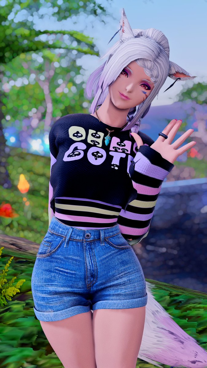saphimeowi's tweet photo. Good morning💕 sometimes I enjoy a more casual attire~☺️ https://t.co/sEfFdDrugm