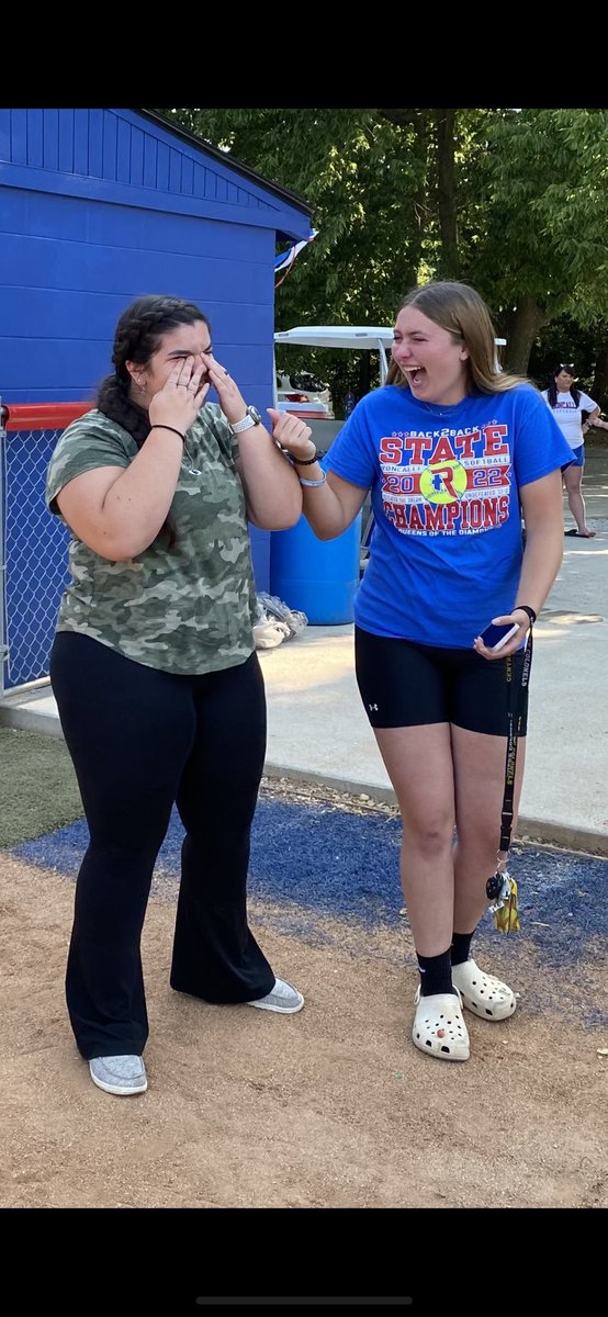 RoncalliSball's tweet photo. Thank you to the 2022 state champs, Kylie Freije, Tori Candler, Ally Walesky, Courtney Keller &amp; Cate Lehner, for coming by practice and sharing your thoughts and well wishes with the team! #RTD #3PTD https://t.co/jkJAuUND9O