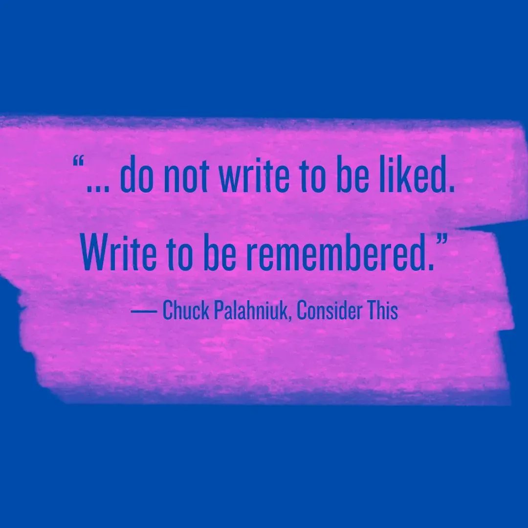 #writingcommunity #chuckpalahniuk #considerthis