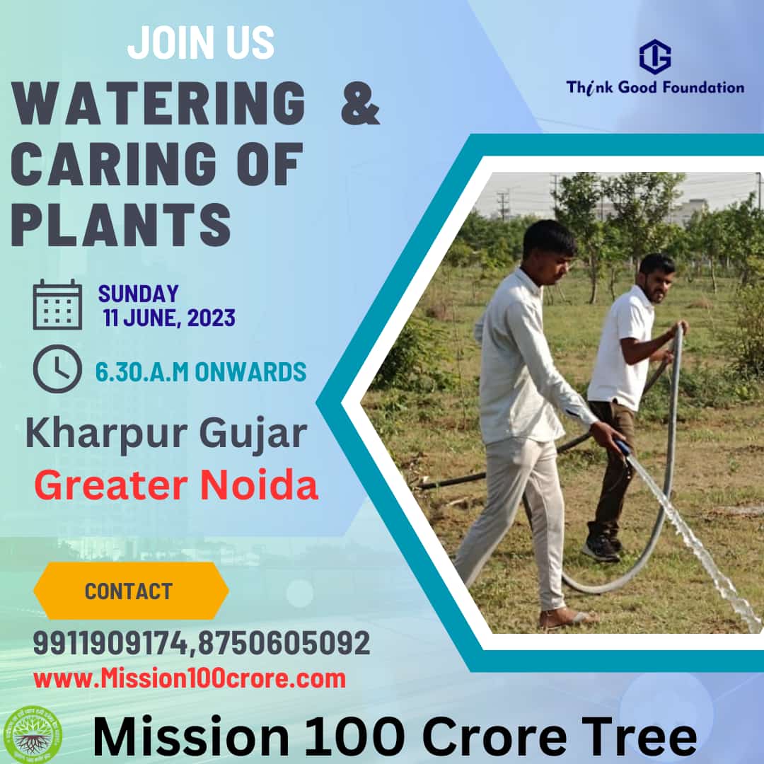 Join our watering the plants drive! Let's keep our green friends hydrated and thriving during the hot summer months. #wateringdrive #plantlove #greenfriends 
@mission100cr @ThinkGoodFound1 @sawanshagajend1 @GottliebWKeller @Sdg13Un @SDG2030
