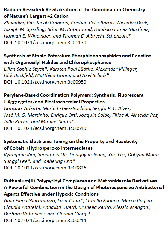 InorgChem's tweet photo. We are pleased to share our most-read new articles from the merry month of May, please see what your friends and colleagues are finding interesting 👇👇🎖️

https://t.co/YL555Bw2kk
https://t.co/4Wef40QTKO
https://t.co/gNygfwuPzh
https://t.co/eUjaGbT9Is
https://t.co/rQEmACBOo7 https://t.co/Ssap496jih