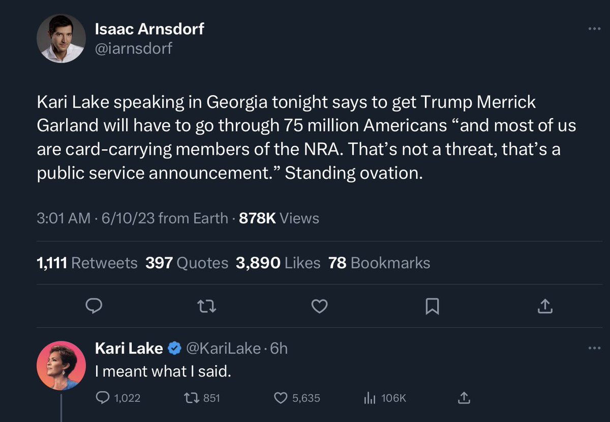 fred_guttenberg's tweet image. This is a threat to public safety by a former Gov candidate to Az.  Like those who support her, they have bastardized the 2A &amp;amp; believe it gives them rights to kill you.  Kari Lake just demonstrated how these terrorists use the 2A to support violence &amp;amp; this is why they must lose.