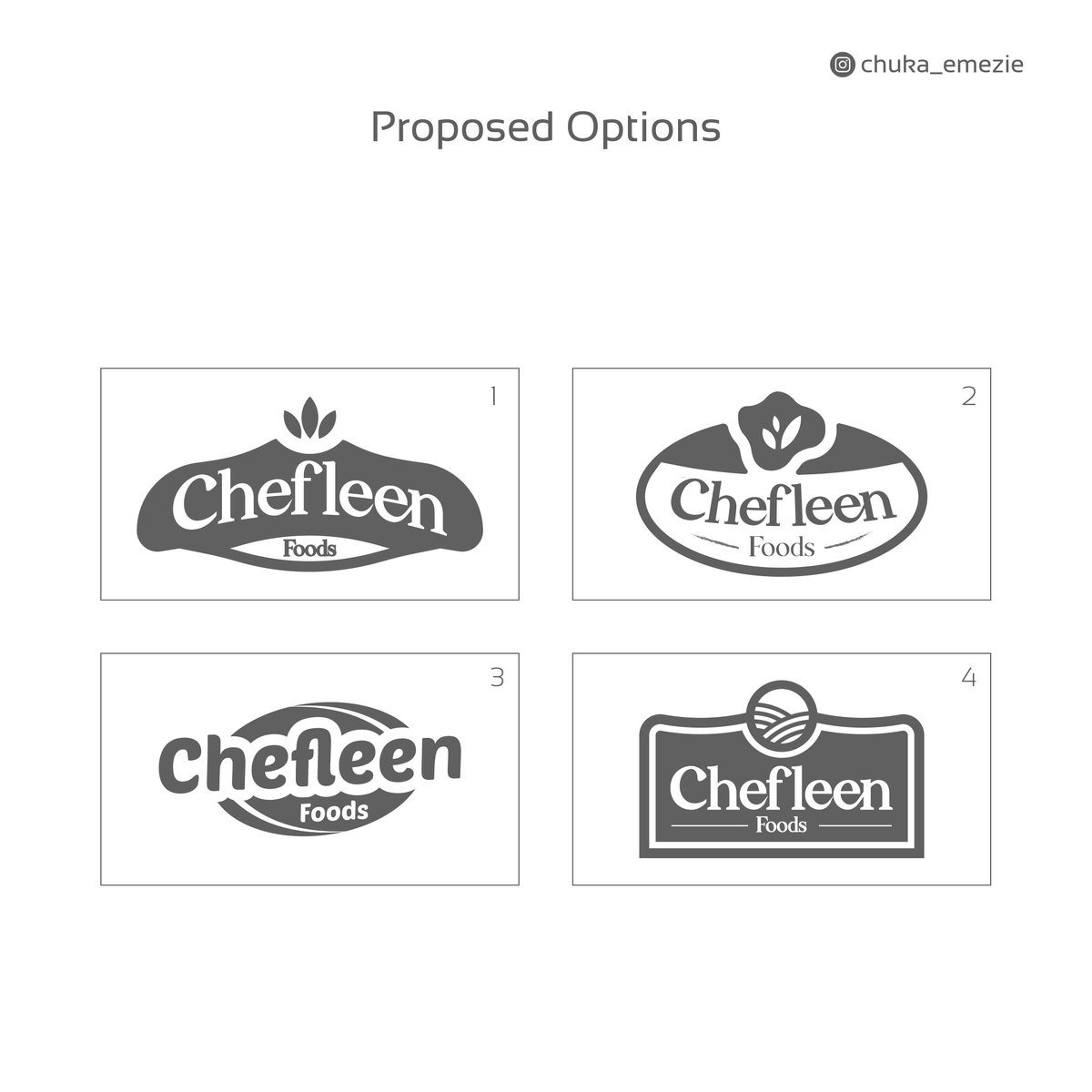 chukaemezie's tweet image. I just concluded a project for Chefleen Foods - a food brand that packages dry products.
Here's the final logo outlook and branding.