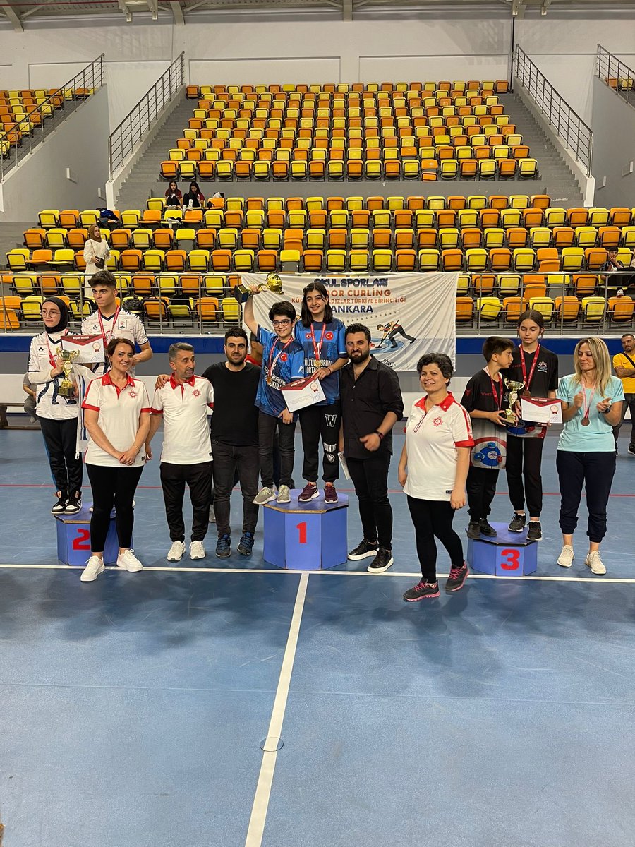 Erzurum_Mem's tweet photo. 07-10 Haziran 2023 tarihlerinde Ankara’da düzenlenen Floor Curling Yıldızlar Türkiye Birinciliği müsabakalarında 48 il arasından  Kültür Kurumu Ortaokulumuz Türkiye Şampiyonu olmuştur. 🏆
Öğrencilerimizi, okul idarecilerimizi ve öğretmenlerimizi kutluyoruz. 👏👏
@skaygusuz https://t.co/xDcmEJPVSC