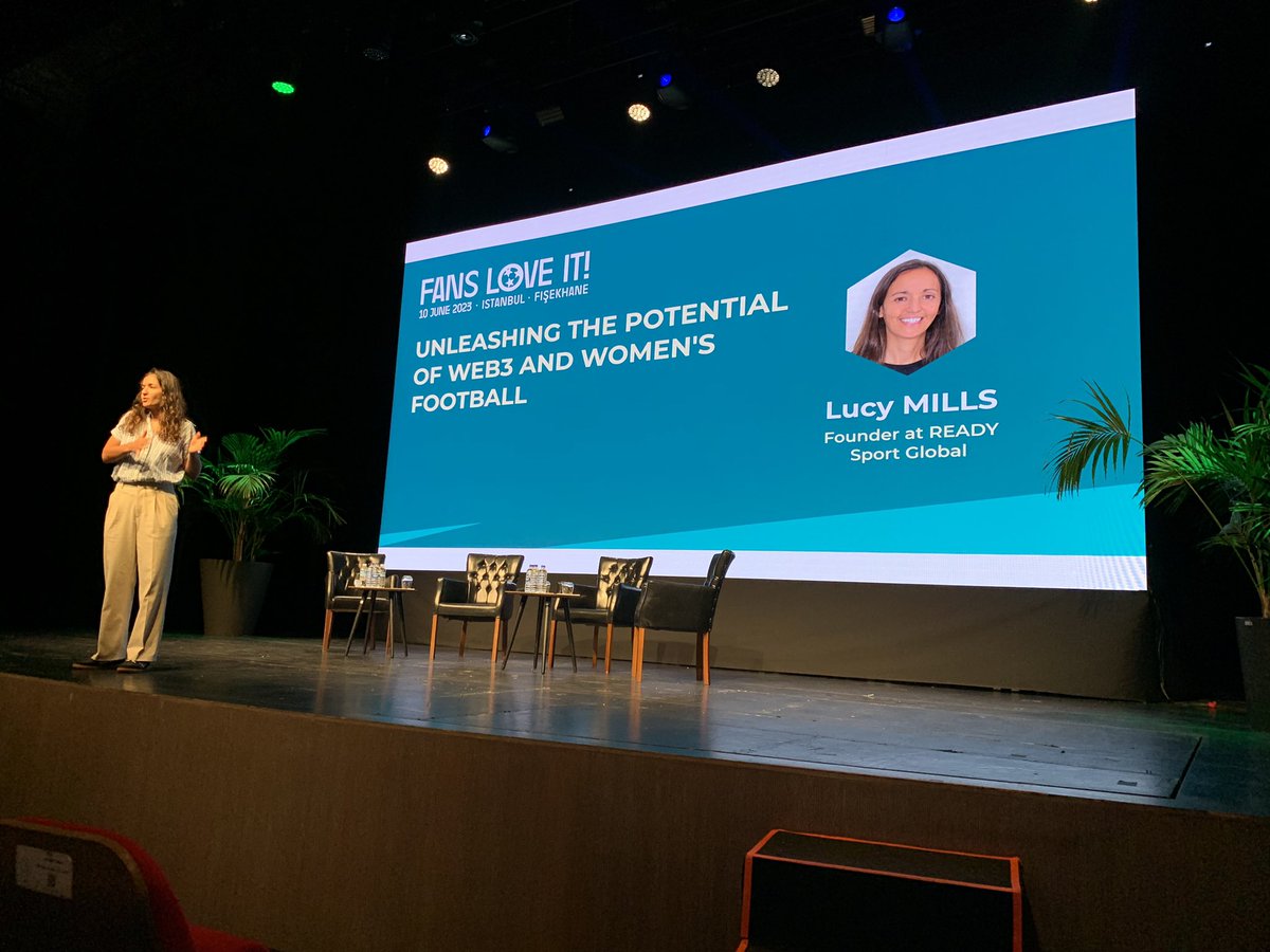 We start again! 

Join @Lucy_C_Mills speech about potential of web3 and women’s football

❤️‍🔥⚽️