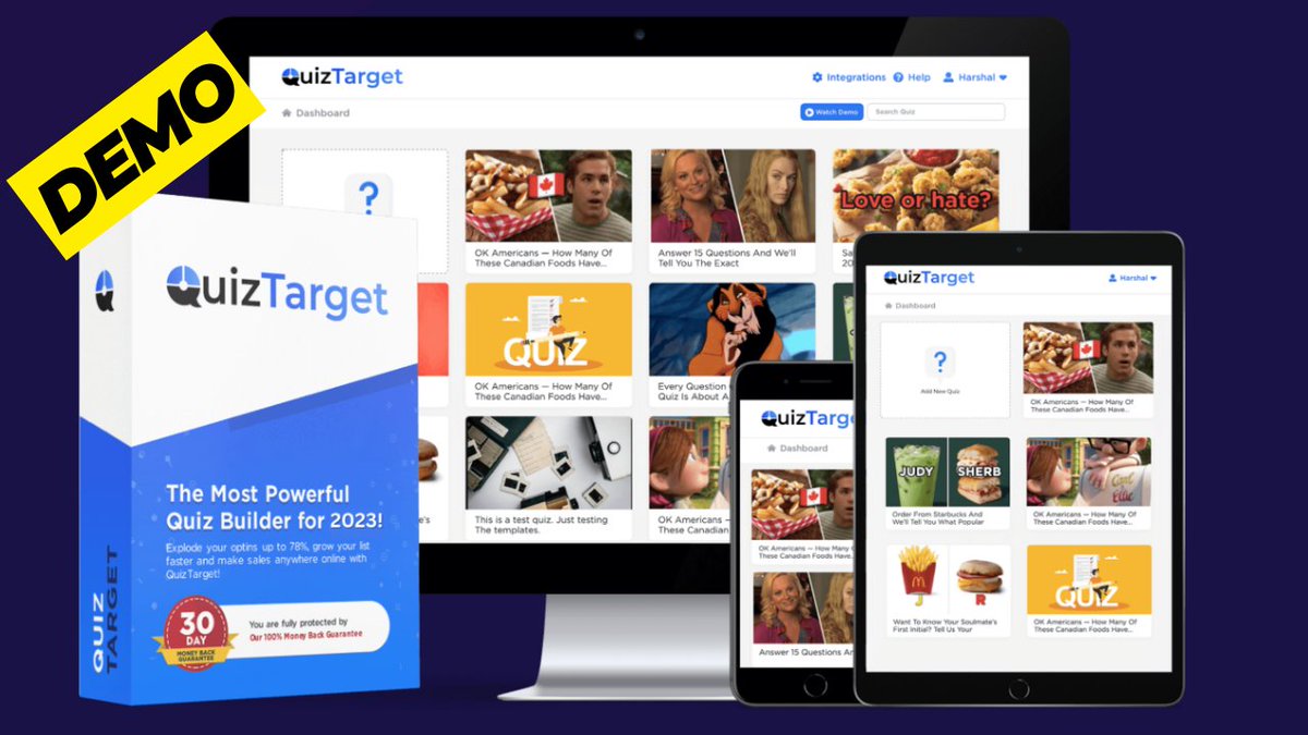 Tech_INFO_01's tweet photo. QuizTarget AI - Demo
World's First Al. Powered Quiz, Surveys and Poll Builder With Interactive Video and Lead Generation Technology. #QuizTargetAI #QuizTarget #AI 
Good Saturday #SaturdayMorning #brand 
Click here for more details: https://t.co/WU1ERyWsg2 https://t.co/zVYTbmWDWX