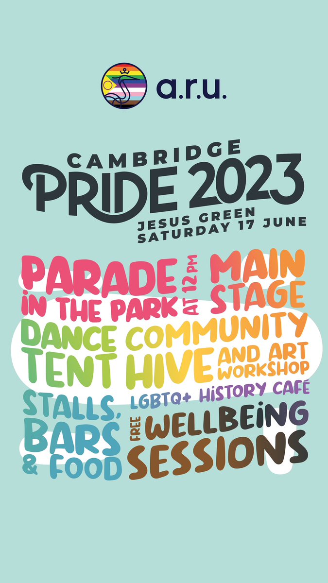 Not long to go now ! Are you #prideready and #paradeready for #cambridgepride2023 ??! 🤩🏳️‍🌈🤩 (Sat 17th June - Jesus Green, Cambridge - FREE admission!!!)