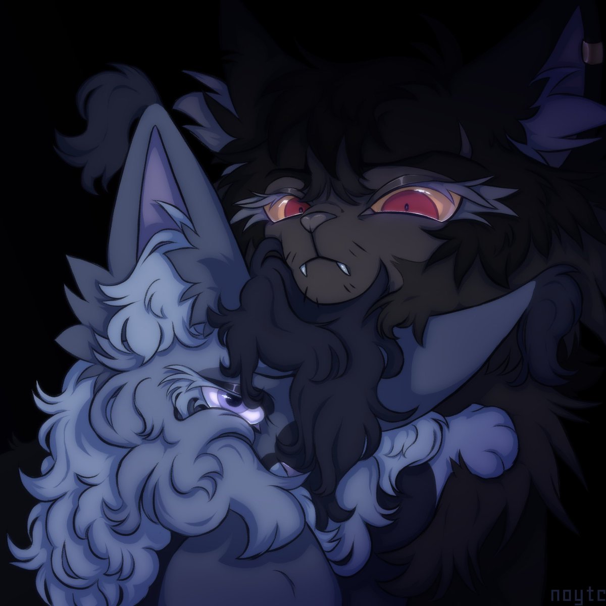 _noytc's tweet image. Warrior oc redraw I finished. New on the left, old on the right!

[#warriorcats #wcoc]