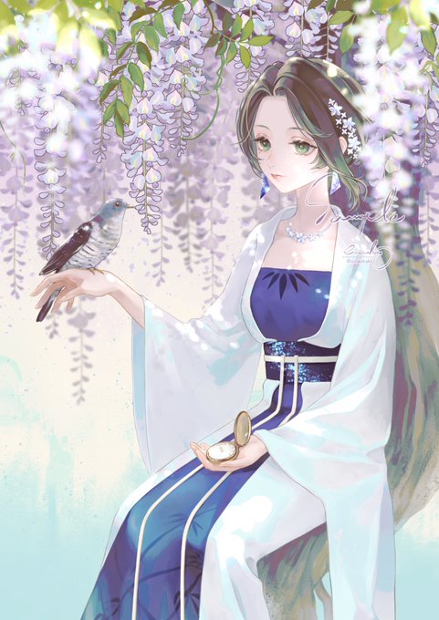 「jewelry wisteria」 illustration images(Latest)