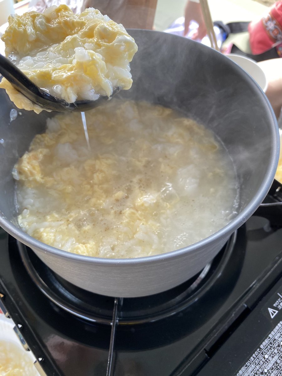 朝ごはんは串鳥のスープでおじや作ったよ

#RSR23 #RSRFM #ノースウェーブ