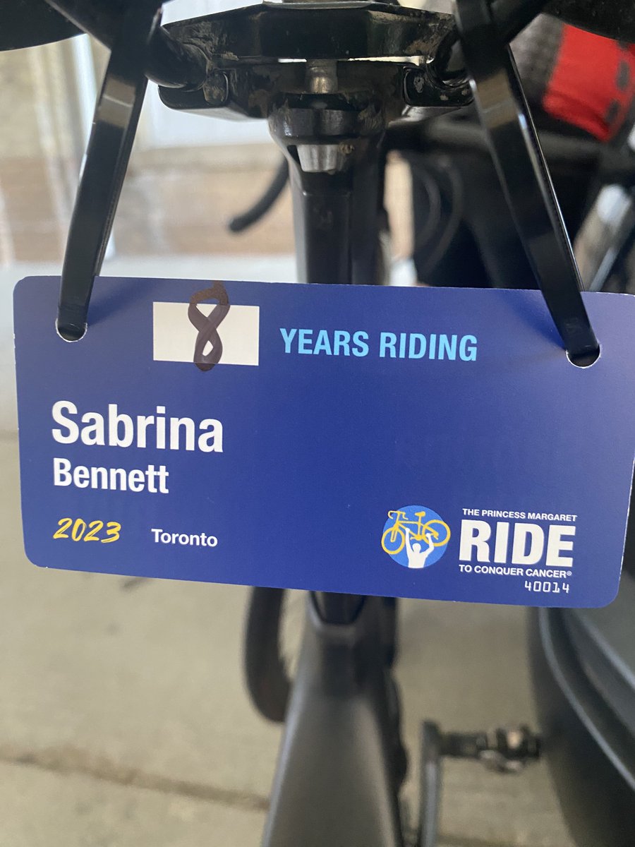 LanrickBennett's tweet photo. The Bennett family is sending ❤️ to Sabrina @whatmatterstous and #hemeTeam as they take on, once again, the awesomeness of @theride2conquer over the next two days. 🚲📢🥰
h/t @thePMCF
#GoByBikeToronto #BikeTO #Ride2Conquer #EighthYear https://t.co/unQ55ghEol