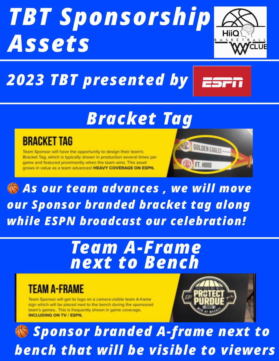 HiiQBC's tweet photo. • As TBT 2023 Application closes Today, Don’t forget that we still need Sponsors for this summers event on @espn ‼️

• Check out Everything @thetournament has to offer and click the link to follow @hiiqbc on https://t.co/T20U8FKn0m 🏀🧠‼️ https://t.co/k8EBGzE37x