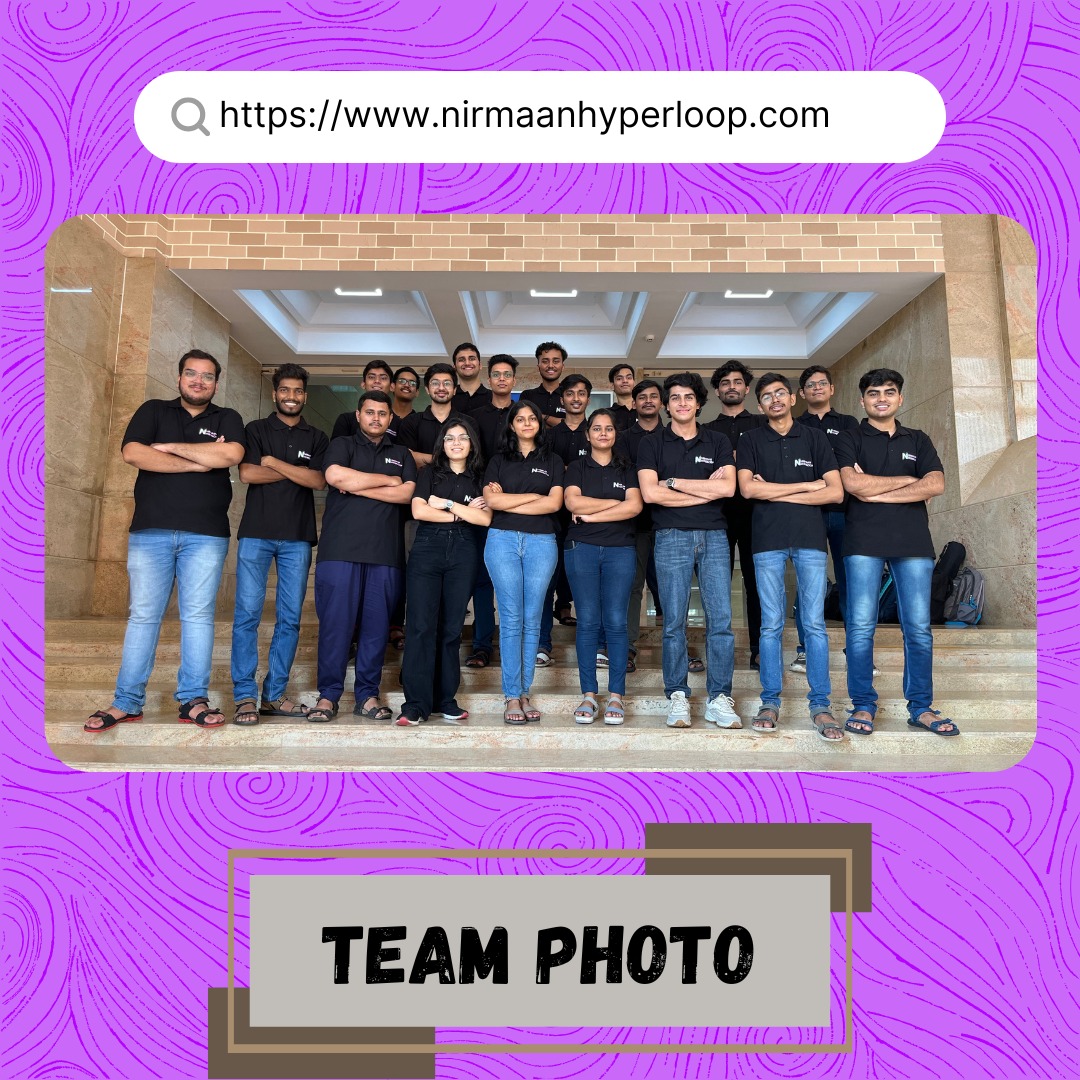 nirmaanloop's tweet image. Say cheese! 📸 Proud to be part of the Nirmaan Hyperloop team, working towards revolutionizing the way we travel! Together, we are pushing the boundaries of innovation and engineering to make Hyperloop a reality. #NirmaanHyperloop #TeamWorkMakesTheDreamWork #HyperloopTechnology