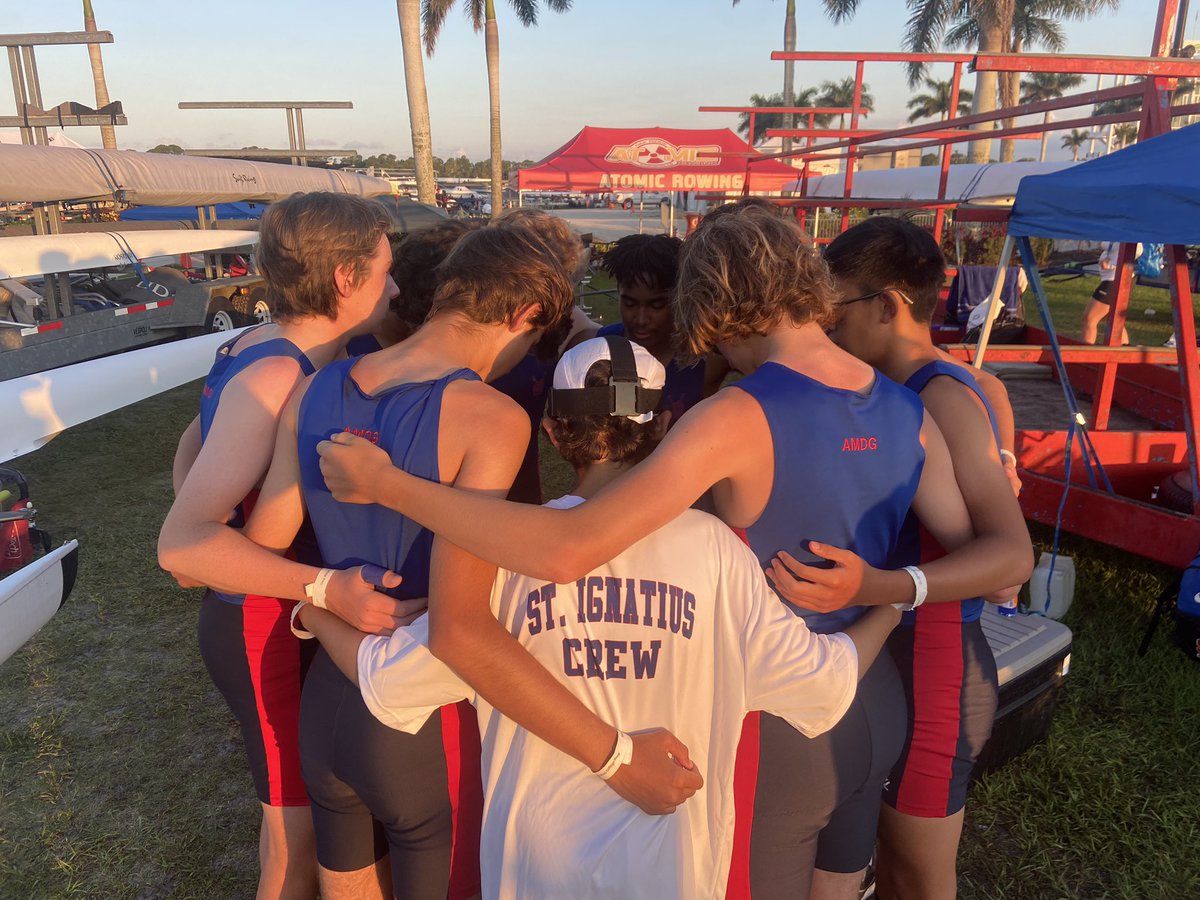 StIgnatiusCrew's tweet photo. The @StIgnatius 8+ is on the water for their final race at the @usrowing Youth National Championships! Their B Final race time is 7:58am ET. https://t.co/vT9FmyKu77 GO CATS! @SIscores https://t.co/TStFbwt9go
