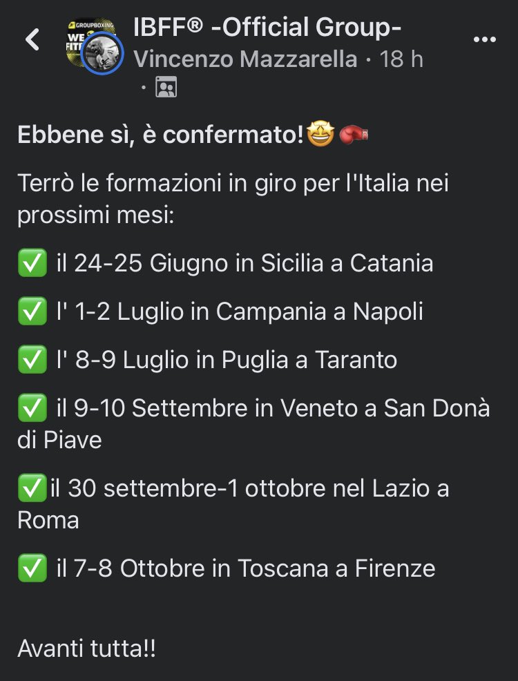 ibffofficial's tweet image. Our next Certification Courses🥊
What are you waiting for ??
Join N’1 Fitboxe Academy in 🇮🇹!!
INFO: info@ibff.it

#BasicCertification #Ibff #Fitboxe #Instructor #Education