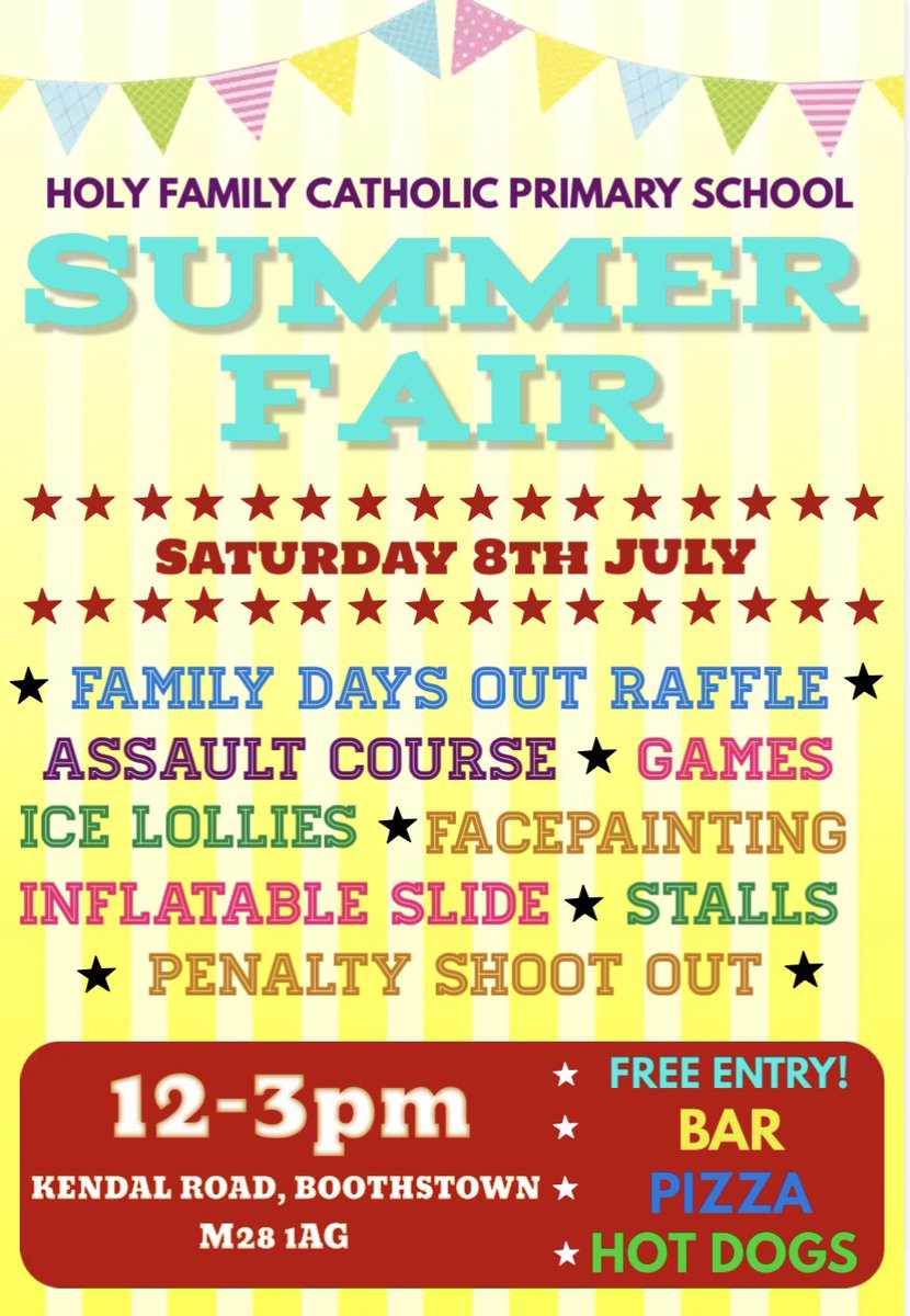 friends_of_hf's tweet photo. Come along to our☀️Summer Fair☀️on Saturday 8th July from 12-3pm for lots of fun for all the family 🌭🏰🍕🥅🍺 🛝 🧁🥂 https://t.co/MM3x3Qqevd