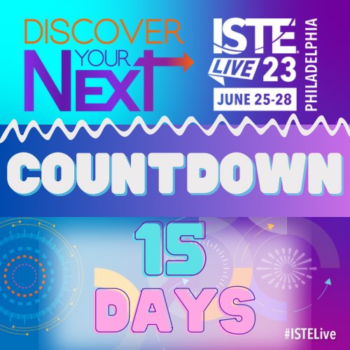 2 weeks and 1 day!
@ISTEcommunity @ISTEofficial