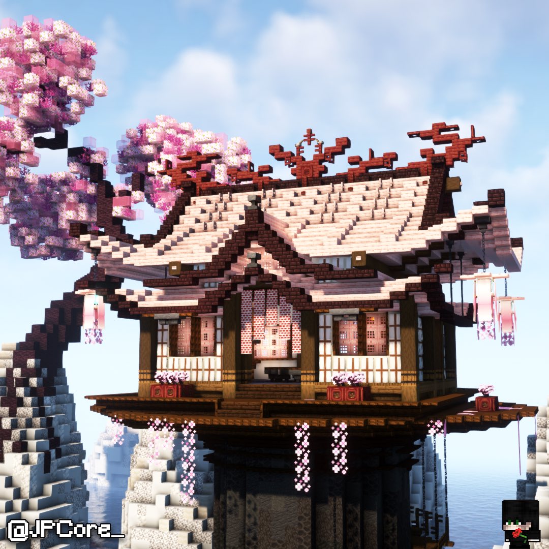 Minecraft Cherry Blossom Sanctuary 
————————————————-
Built by @TheJPCore 

#Minecraft #Minecraftbuilds