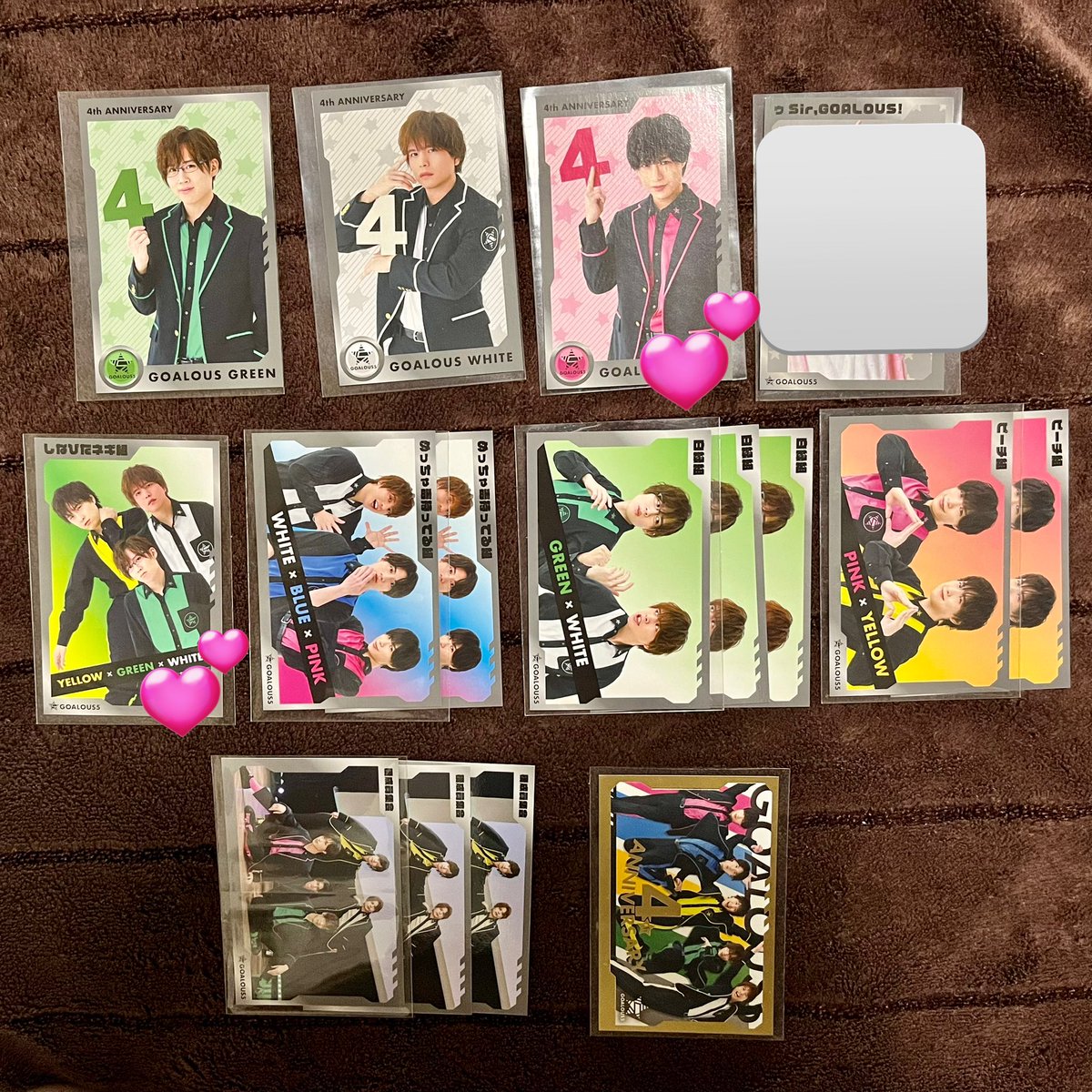 【交換】GOALOUS5 トレーディングカード Vol.06 ゴーラス5 GO5 トレカ

譲:画像のもの(💕お声がけ中)
求:キーマカレー組>グリーン(うさぎ)
　:2枚〜 定価(+送料)

キーマカレーについては定価での買取りも行います。郵送または都内手渡しでのお取引になります。検索からでもお気軽にお声掛けください。