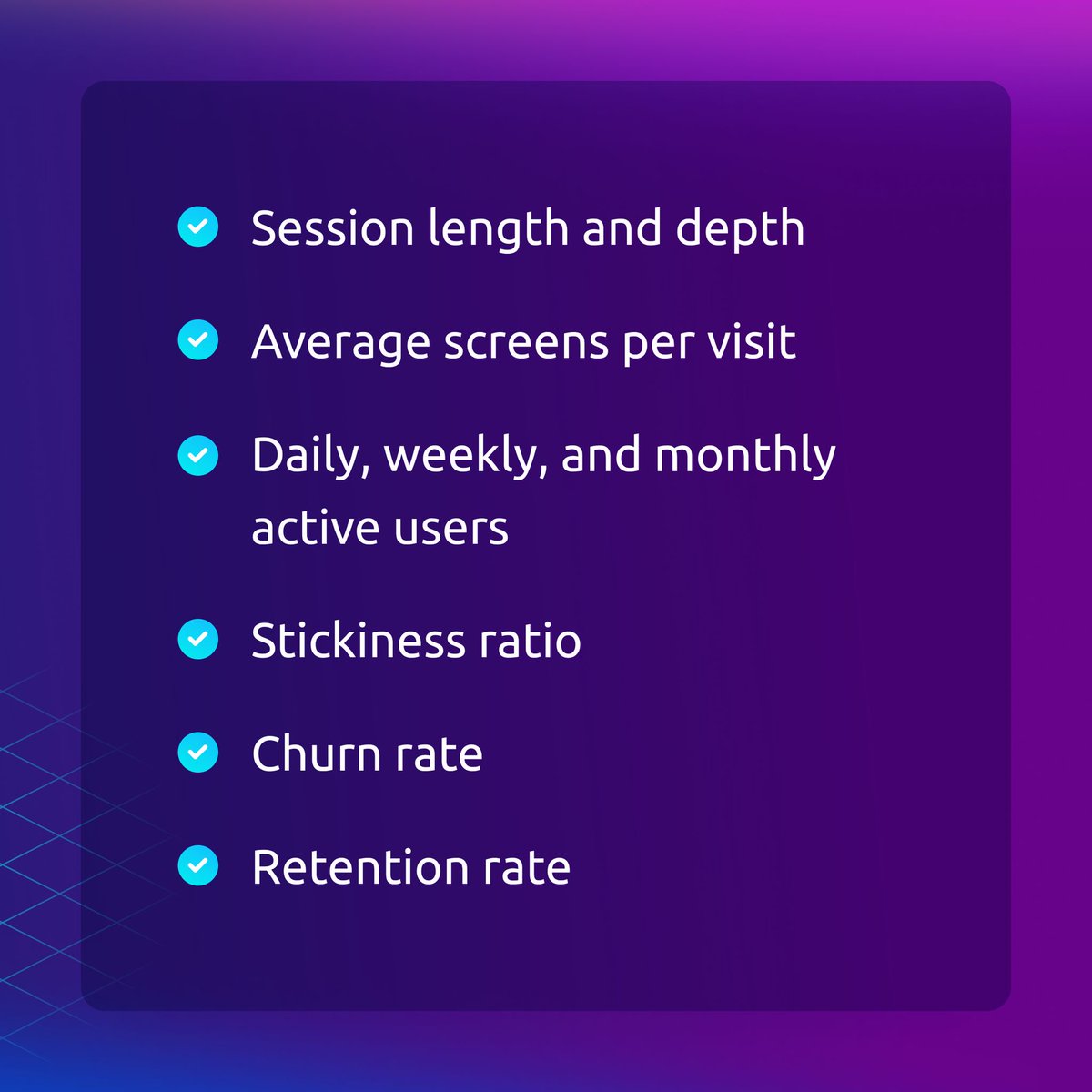 Engagement metrics show how users interact with your app. They enable you to determine whether your users like your app or not. #EngagementRates are directly related to your revenue — be sure to pay close attention to them. 👀
#mobile #mobileapp #appanalytics #productmanager