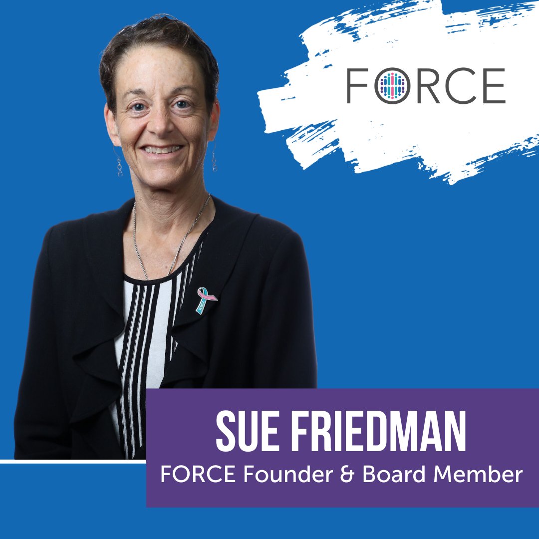 FacingOurRisk's tweet photo. Sue’s experience w/ cancer &amp; the discovery of her BRCA2 mutation inspired her to establish FORCE 25 years ago. She is a beacon of hope for those facing hereditary cancer and has positioned FORCE as a go-to resource for info., advocacy, support, &amp; research. https://t.co/esdnIdgY1A