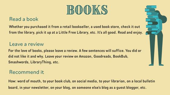 Read a book. Leave a review. 

Ask your followers to do just that. For you. For other authors. 

 #reviews #BookReview #BookReviews #BookRecommendation #BookRecommendations #BookRec #ReadingCommunity #ReadingForPleasure #authors #BookMarketing  #WritingCommunity