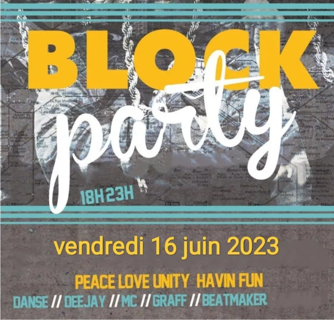 AdelPaget's tweet photo. Save the Date ! 🔥🔥🔥🔥
Restitution du projet Hip-Hop en mode Blockparty avec un Line UP de folie !!! Élèves, artistes, partenaires 🔥
Les 50 ans du Hip-Hop 🌟
@daacversailles @collegecamus91 @meechdefrance and co https://t.co/jiVllgqT1B