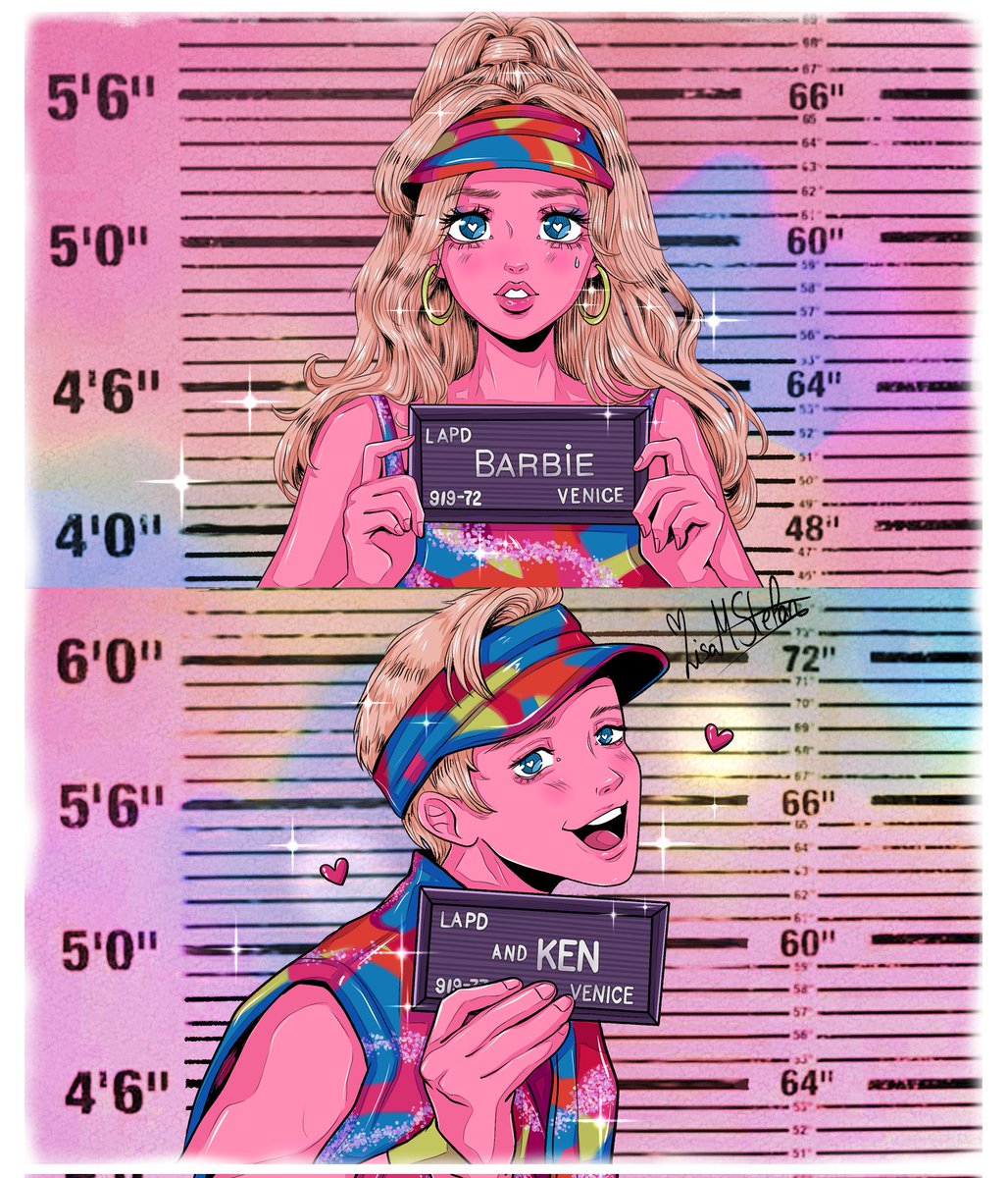 Arrested in the name of fabulousness! 💖✨🌸🚨I am so excited for the new movie, so I had to hop in the bandwagon! #barbiethemovie 
.
.
.
.
🏷️:
#illustration #drawing #art #anime #barbieandken #barbiememe #barbie #animeart #90svibes #90sanime #nostalgia #aestheticstyle